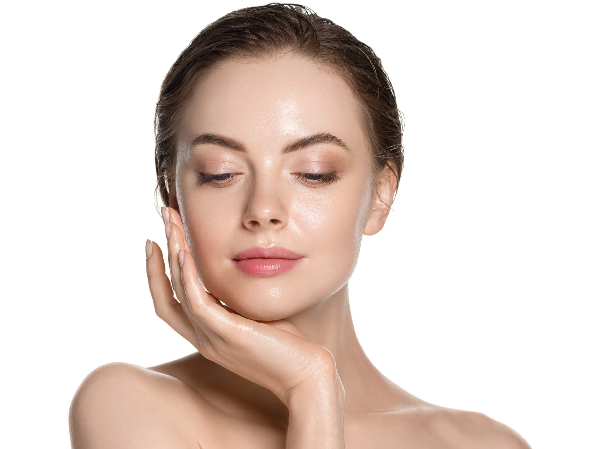 beautiful woman with flawless skin