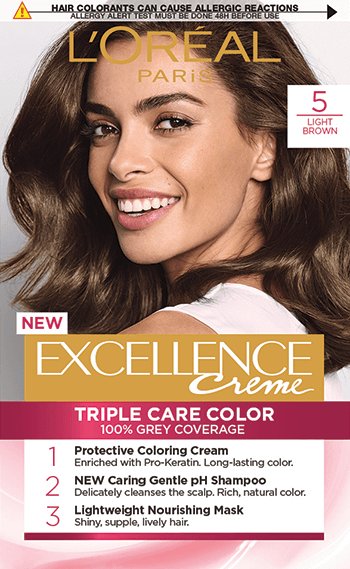 Excellence Crème Hair Color Permanent Hair Color 5 Light Brown | L'Oréal  Paris