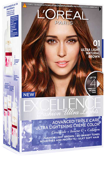 Excellence Fashion Ultra Lights Hair Color 01 Natural Brown