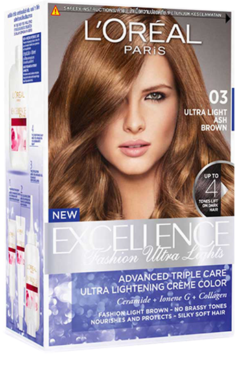 Excellence Fashion Ultra Lights Hair Color 03 Ash Brown
